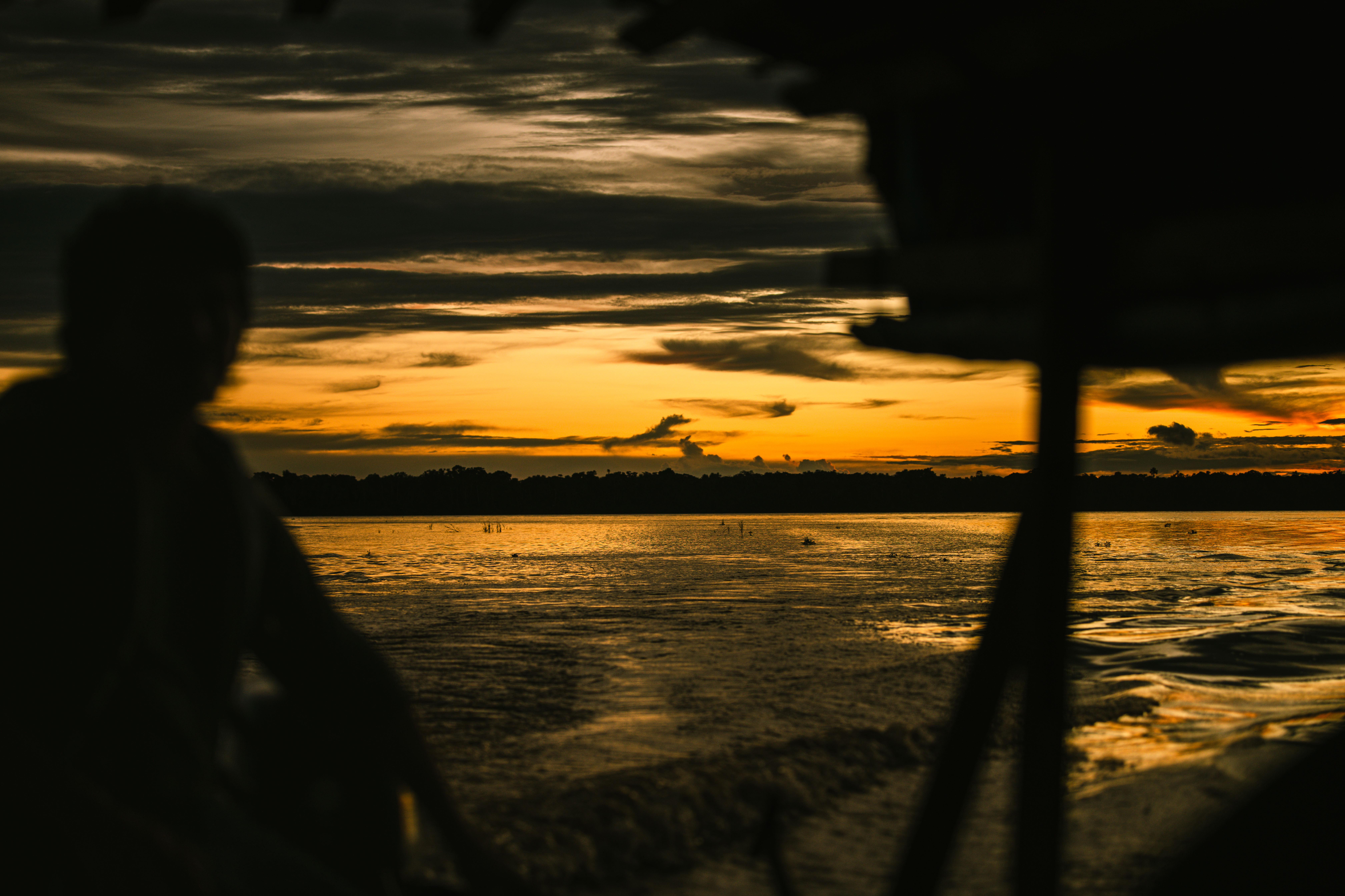 Coucher de soleil sur le fleuve