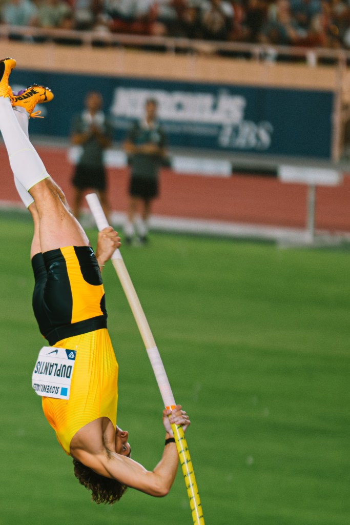 Duplantis, athlète en action Meeting Herculis 2025 Monaco